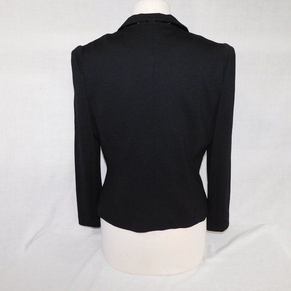 Yoana Baraschi Womens L Black Sparkle Detail Blazer - Picture 13 of 15